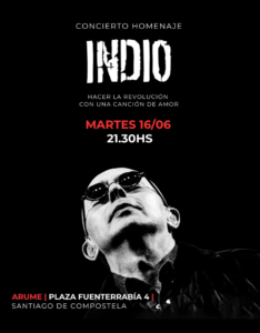 Concierto Homenaje al Indio Solari en Santiago de Compostela (España)